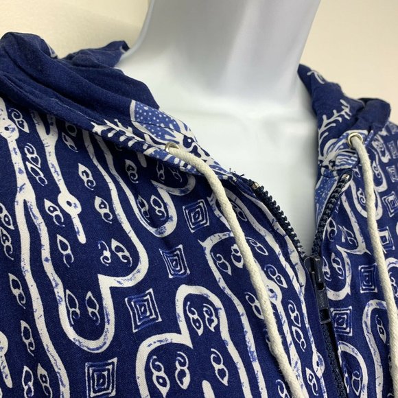 Surya Size M Blue Hooded Jacket Blazer light Coat - Picture 3 of 7